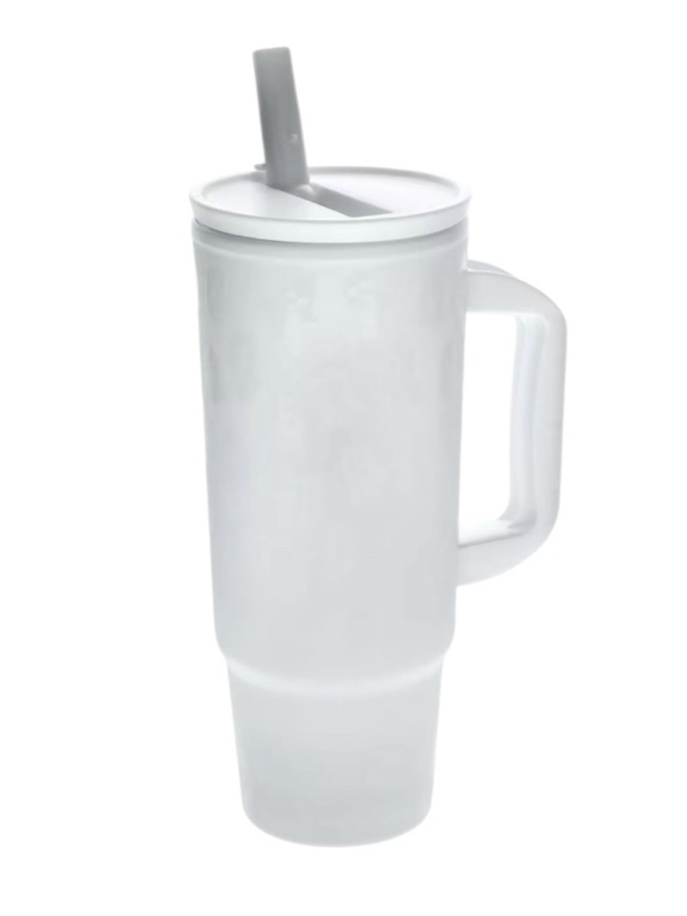 Halloween Theme Tumbler With Straw - White Ghosts